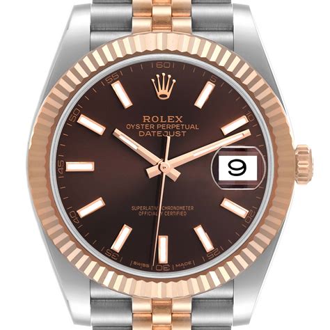 rolex datejust chocolate roman dial oyster descrizione|Rolex Datejust chocolate dial.